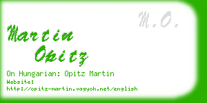 martin opitz business card